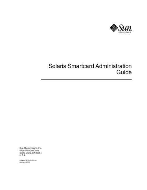 solaris smart card administration guide|Solaris Smartcard Administration Guide .